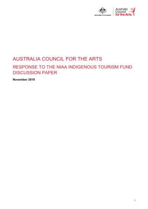 Australia Council Response to the NIAA Indigenous Tourism Fund