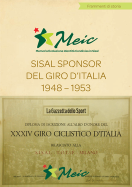 Sisal Sponsor Del Giro D'italia 1948 – 1953