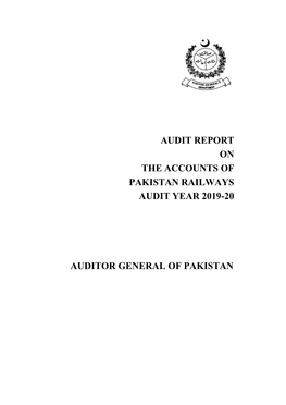 Audit Report on the Accounts of Pakistan Railways Audit Year 2019-20