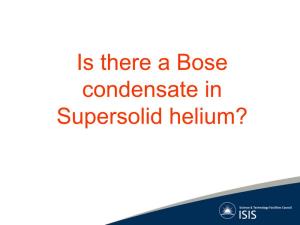 Is There a Bose Condensate in Supersolid Helium?