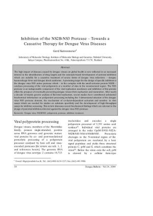 Inhibition of the NS2B-NS3 Protease – Towards a Causative Therapy for Dengue Virus Diseases