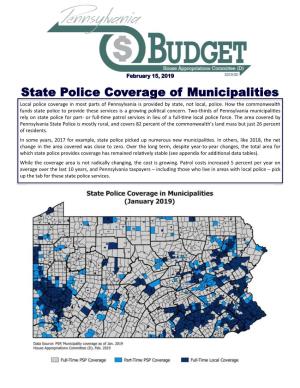 Pennsylvania State Police Coverage of Municipalities