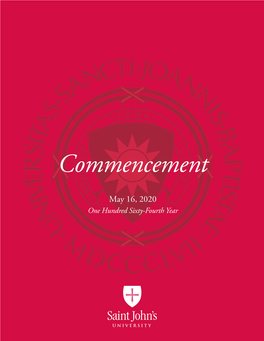 Download a Pdf of the Commencement Program