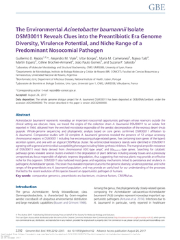 The Environmental Acinetobacter Baumannii Isolate DSM30011