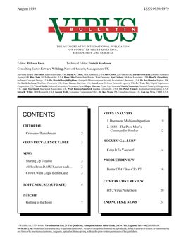 Virus Bulletin, August 1993
