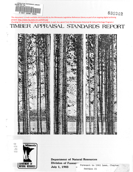 Timber Appraisal Standards Report
