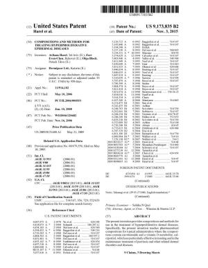 (12) United States Patent (10) Patent No.: US 9,173,835 B2 Harel Et Al