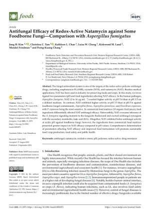 Antifungal Efficacy of Redox-Active Natamycin Against Some Foodborne Fungi—Comparison with Aspergillus Fumigatus