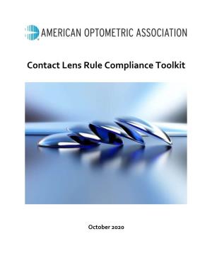 Contact Lens Rule Compliance Toolkit
