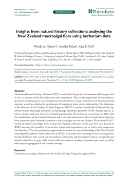Analysing the New Zealand Macroalgal Flora Using
