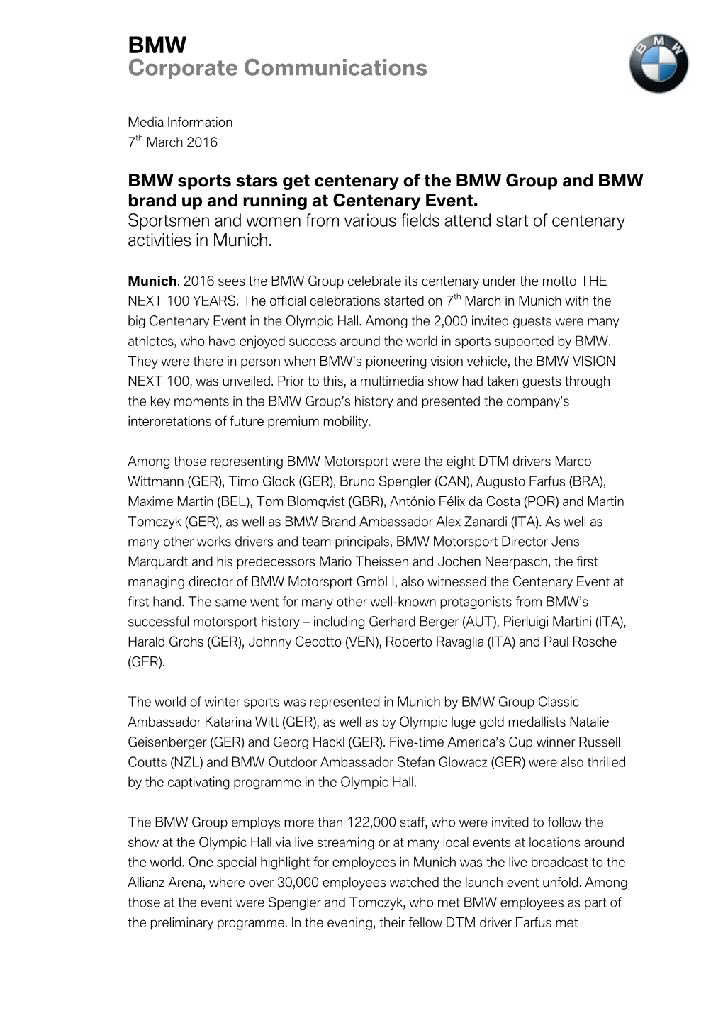 BMW Corporate Communications