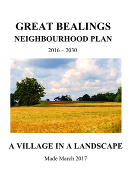 Great Bealings Neighbourhood Plan 2016 – 2030