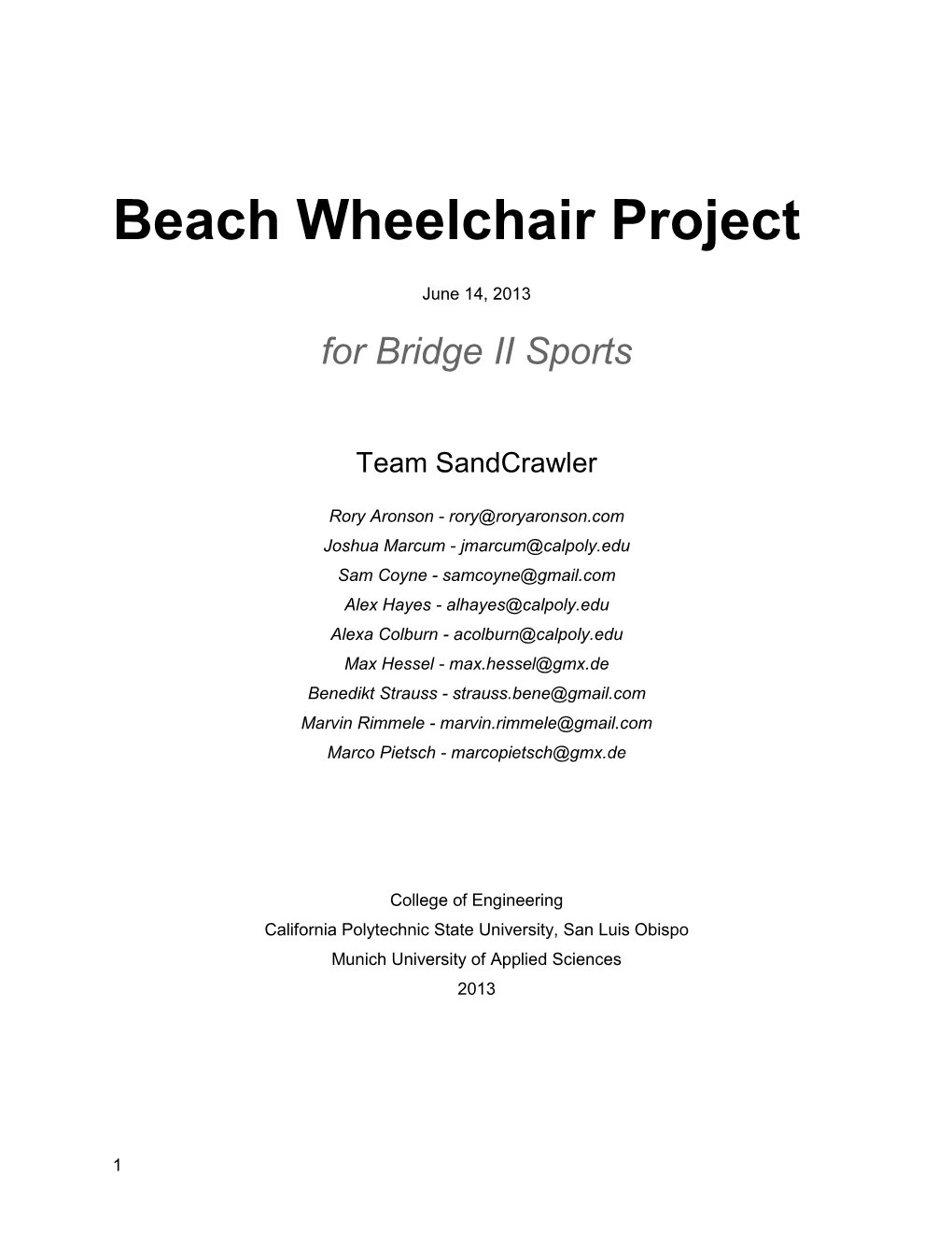 Beach Wheelchair Project