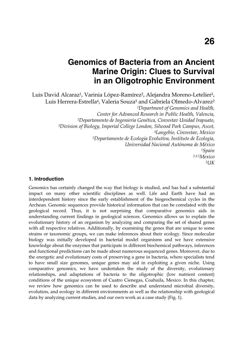 Genomics of Bacteria from an Ancient Marine Origin: Clues to Survival in an Oligotrophic Environment