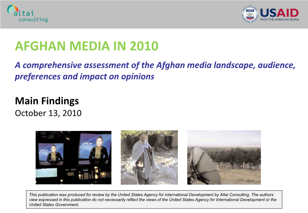 Afghan Media in 2010