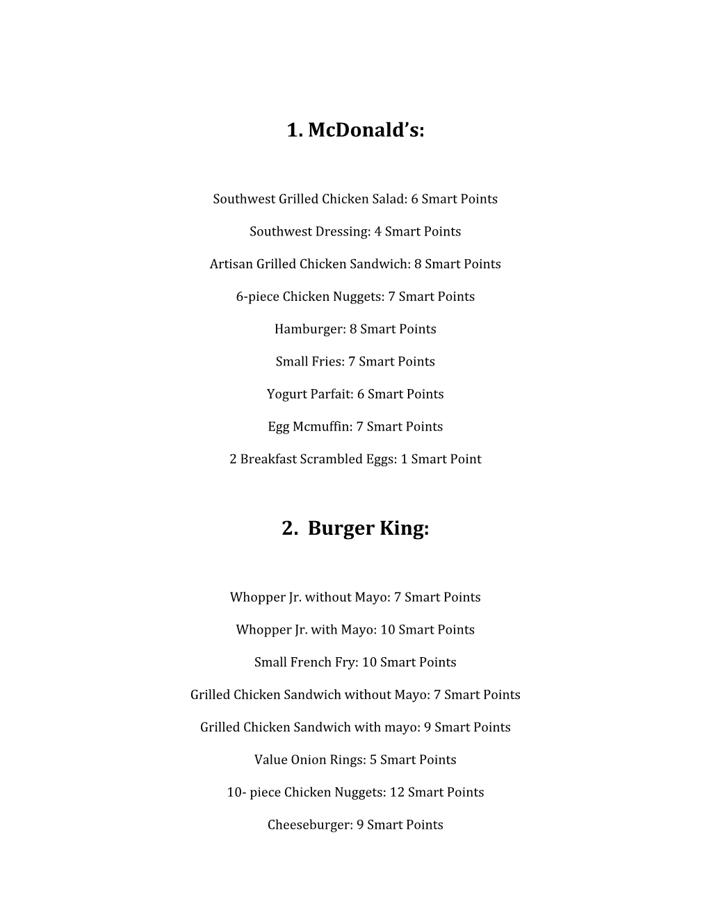 2. Burger King