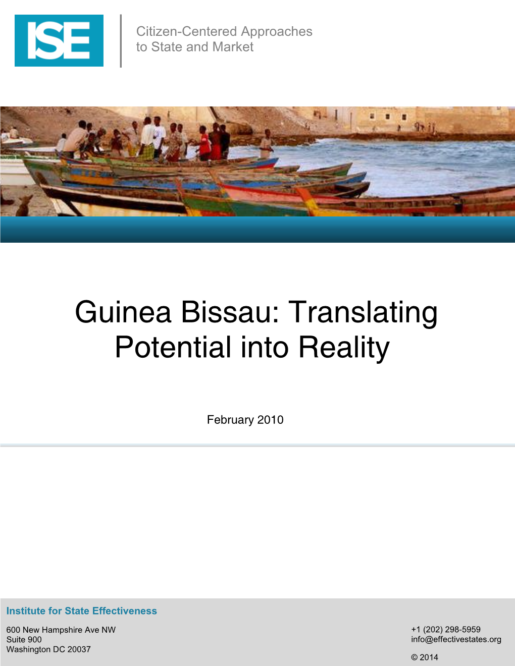 Guinea Bissau: Translating Potential Into Reality
