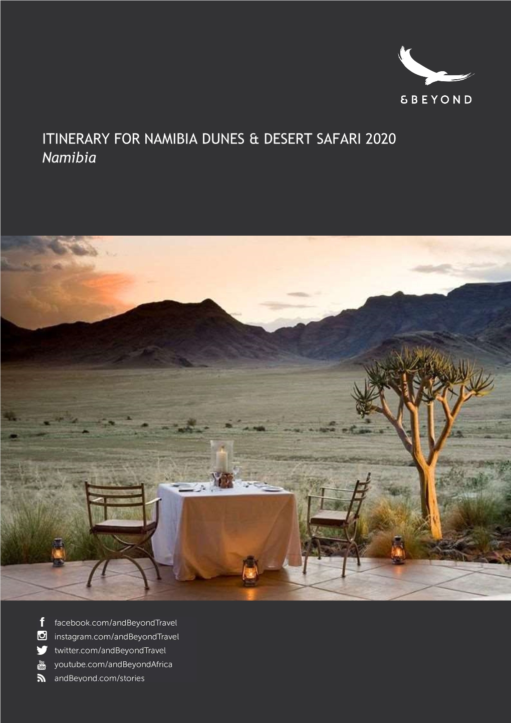 ITINERARY for NAMIBIA DUNES & DESERT SAFARI 2020 Namibia