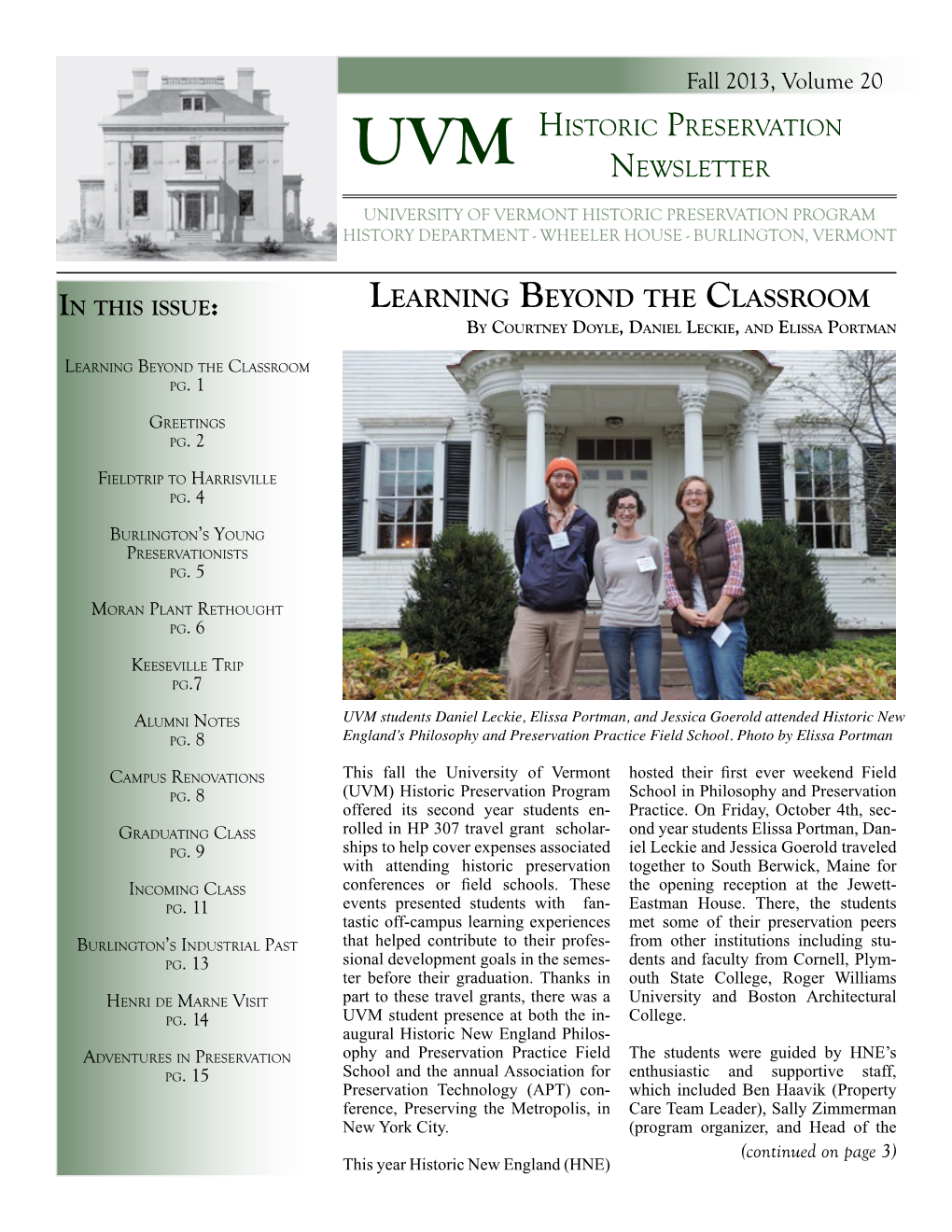 2013 Newsletter (PDF)