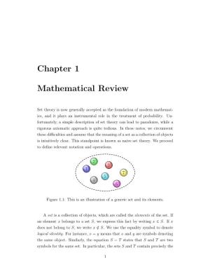 Chapter 1 Mathematical Review