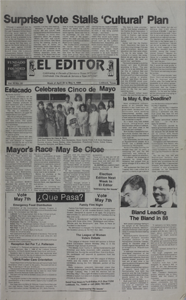 Tel EDITOR the City of Lubbock Bed and "The Center Will Definitely Be Usea Celebrating a Decade of Service to Texas 1977-1987 Board Tax, $100,000 from the by Tourists