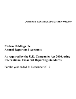 Nielsen Holdings Plc Annual Report and Accounts As Required by The
