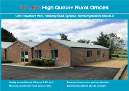 Unit 1 Hawthorn Park, Holdenby Road, Spratton, Northamptonshire NN6 8LD