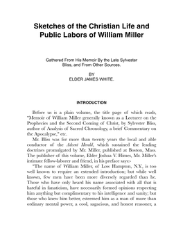 Sketches of the Christian Life and Public Labors of William Miller.Pdf