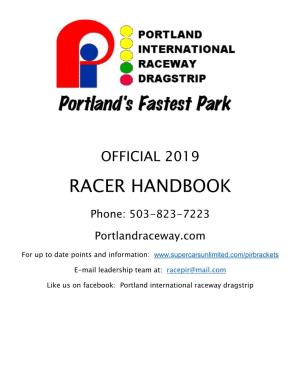 2019 ET 1/8 Mile Drag Racing Handbook