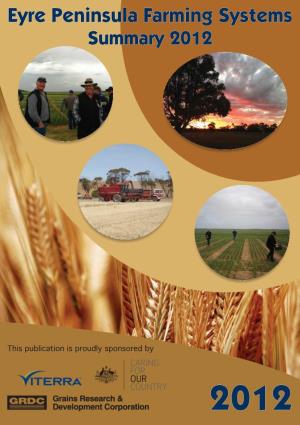 Eyre Peninsula Farming Systems Summary 2012