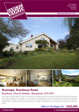 Rushope, Rushbury Road