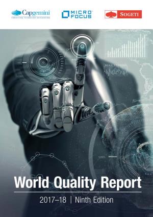World Quality Report 2017–18 Ninth Edition WORLD QUALITY REPORT 2017–18