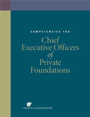 CEO Functions and Competencies for Private Foundations