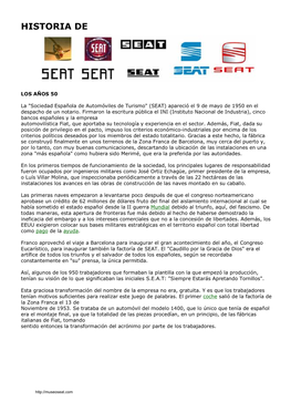 Historia De SEAT