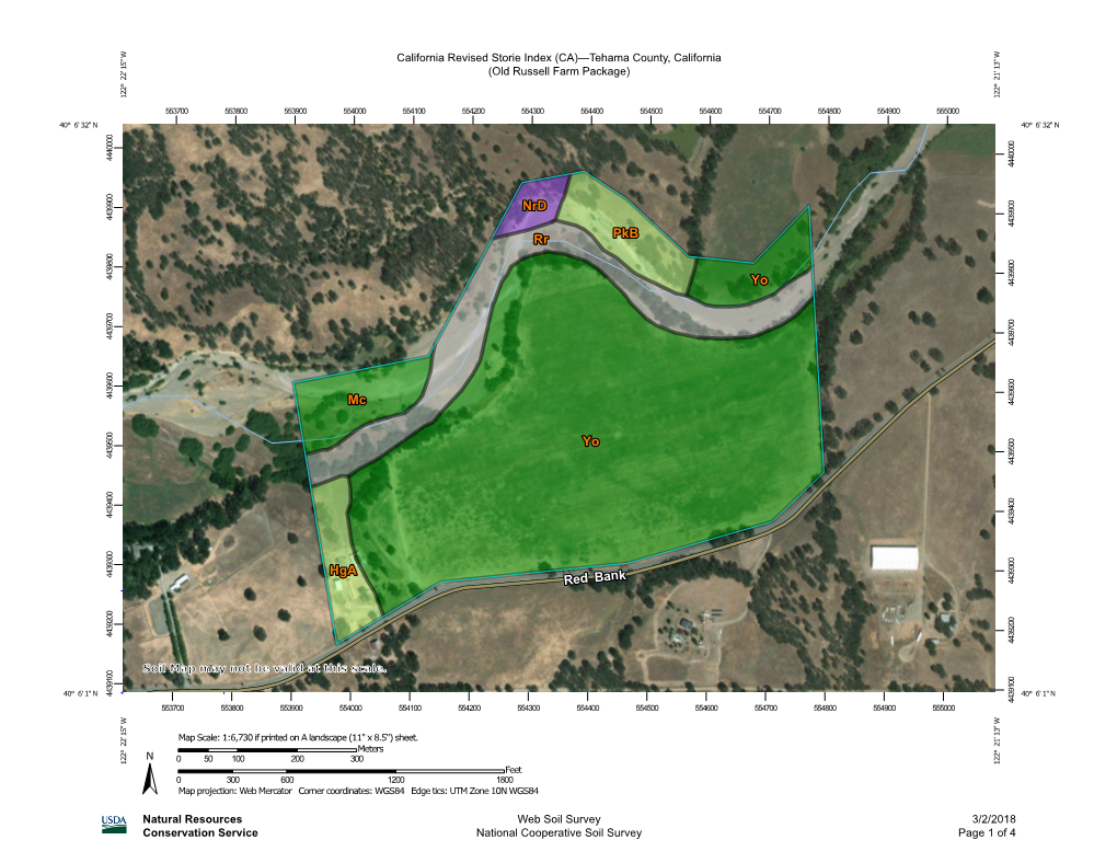 California Revised Storie Index (CA)—Tehama County, California (Old Russell Farm Package) 122° 22' 15'' W 122° 21' 13'' W