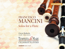 Francesco Mancini Solos for a Flute