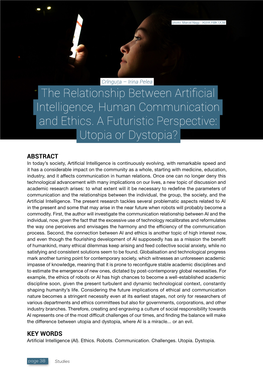 The Relationship Between Artificial Intelligence, Human Communication and Ethics