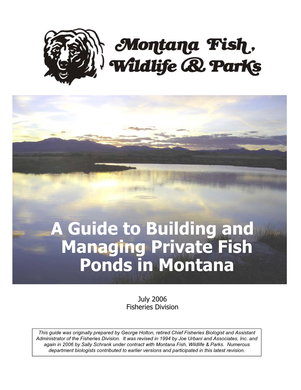 A Guide to Building and Managing Private Fish Ponds in Montana