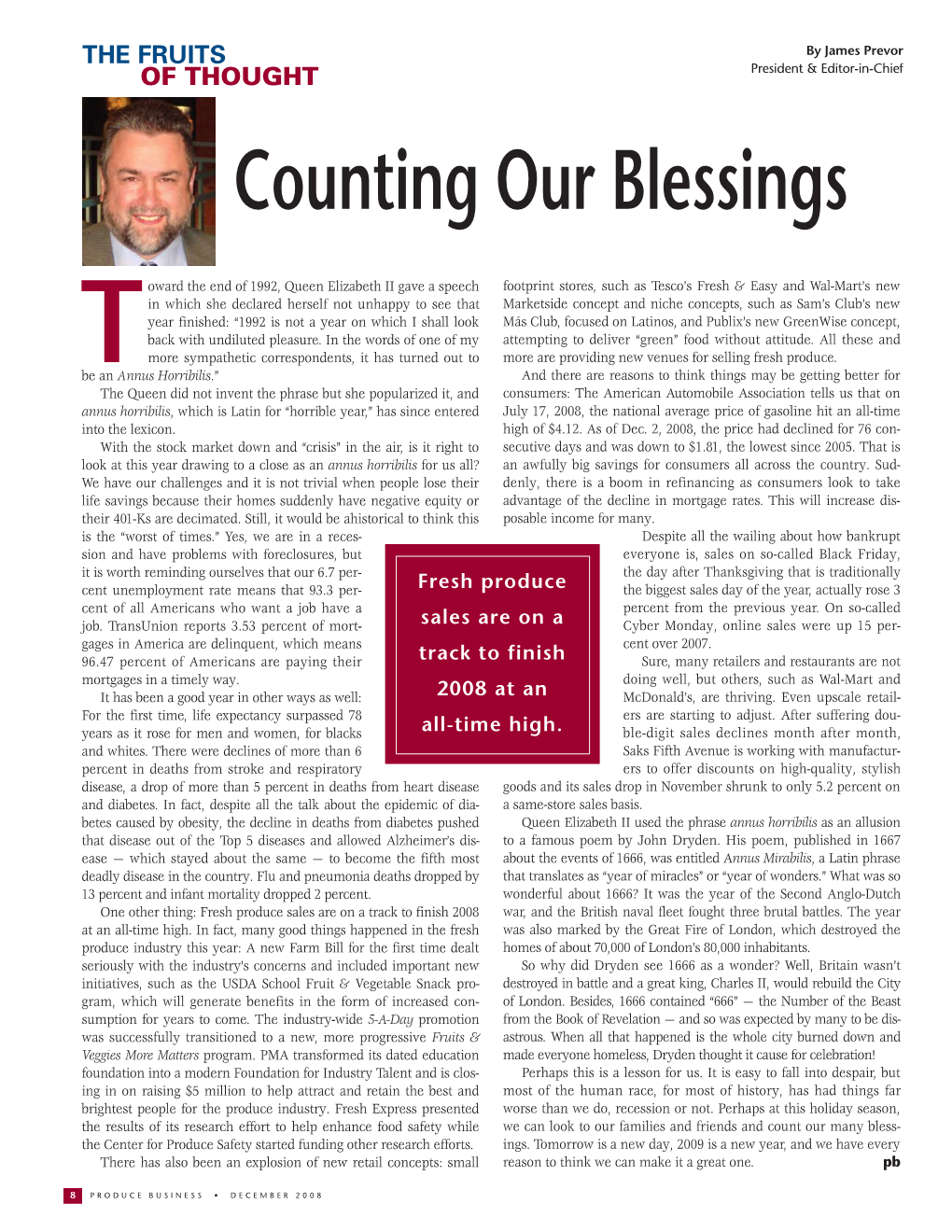 Counting Our Blessings