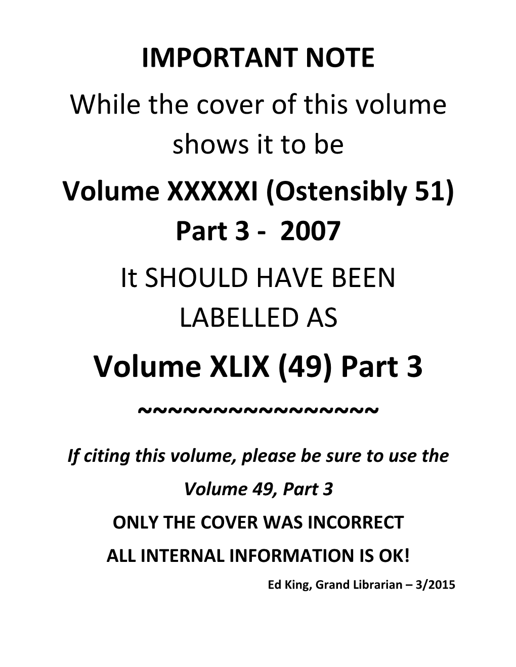 Volume XLIX (49) Part 3