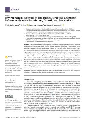 Environmental Exposure to Endocrine Disrupting Chemicals Influences Genomic Imprinting, Growth, and Metabolism