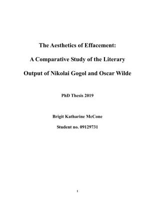 A Comparative Study of the Literary Output of Nikolai Gogol