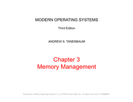 Chapter 3 Memory Management