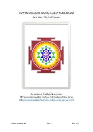 HOW to CALCULATE YOUR CHALDEAN NUMEROLOGY by Jo Muir – the Soul Visionary