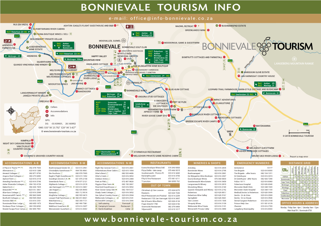 Bonnievale Area Map (Pdf)