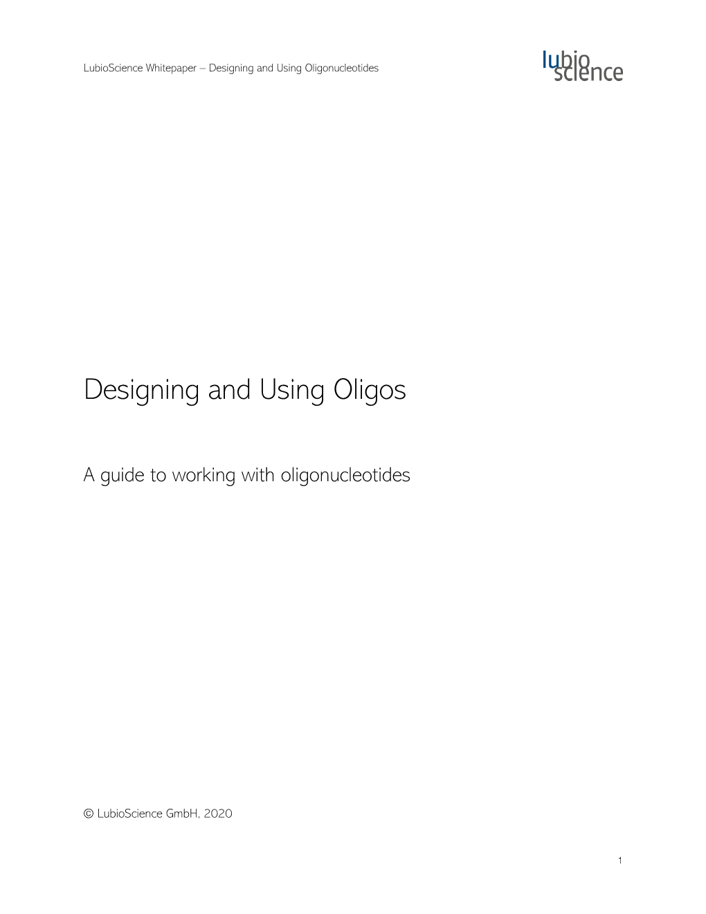 Designing and Using Oligos