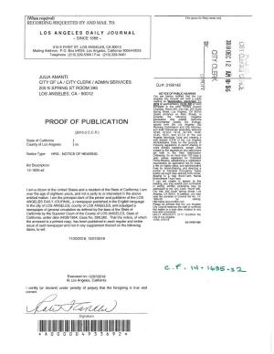 O PROOF of PUBLICATION