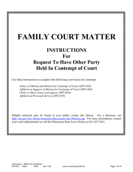 Family Court Matter