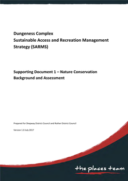 Dungeness Complex Sustainable Access and Recreation Management Strategy (SARMS)