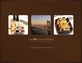 Banquet & Event Menus